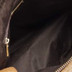 Pre Owned  Carolina Herrera Bronze Monogram Embossed Leather Chain Bag