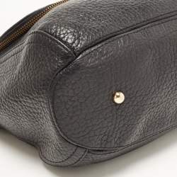 Carolina Herrera Black Leather Tassel Flap Shoulder Bag