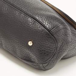 Carolina Herrera Black Leather Tassel Flap Shoulder Bag