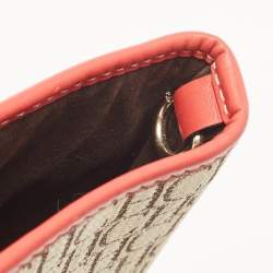 Pre Owned Carolina Herrera Tri Color Monogram Canvas and Leather Shopper Tote