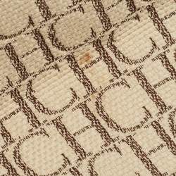 Pre Owned Carolina Herrera Tri Color Monogram Canvas and Leather Shopper Tote