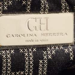 Pre Owned Carolina Herrera Metallic Quilted Leather Camera Chain Crossbody Bag