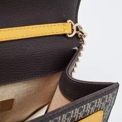 Pre Owned Carolina Herrera Multicolor Signature Coated Canvas and Leather Carry On Bandoulière Shoulder Bag