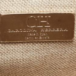 Pre Owned Carolina Herrera Multicolor Signature Coated Canvas and Leather Carry On Bandoulière Shoulder Bag