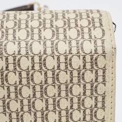 Pre Owned Carolina Herrera Multicolor Signature Coated Canvas and Leather Carry On Bandoulière Shoulder Bag