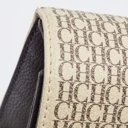 Pre Owned Carolina Herrera Multicolor Signature Coated Canvas and Leather Carry On Bandoulière Shoulder Bag