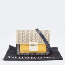 Pre Owned Carolina Herrera Multicolor Signature Coated Canvas and Leather Carry On Bandoulière Shoulder Bag