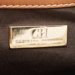 Pre Owned Carolina Herrera Multicolor Monogram Coated Canvas and Leather Andy Boston Bag