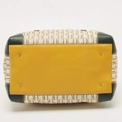 Pre Owned Carolina Herrera Multicolor Monogram Coated Canvas and Leather Andy Boston Bag