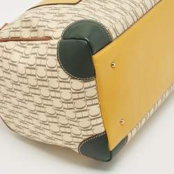 Pre Owned Carolina Herrera Multicolor Monogram Coated Canvas and Leather Andy Boston Bag