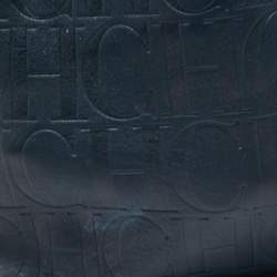 Pre Owned Carolina Herrera Teal Blue Monogram Leather Matryoshka Tote