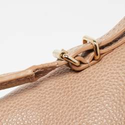 Carolina Herrera Beige Leather Minuetto Top Handle Bag
