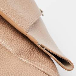 Carolina Herrera Beige Leather Minuetto Top Handle Bag