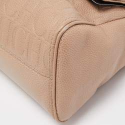 Carolina Herrera Beige Leather Minuetto Top Handle Bag