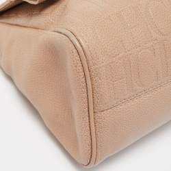 Carolina Herrera Beige Leather Minuetto Top Handle Bag