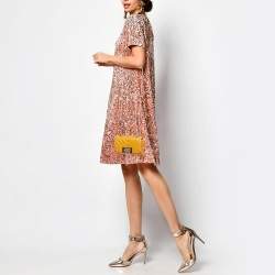 Pre Owned Carolina Herrera Mustard Quilted Leather Mini Bimba Shoulder Bag