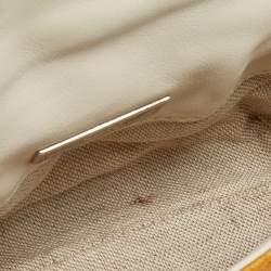 Pre Owned Carolina Herrera Mustard Quilted Leather Mini Bimba Shoulder Bag