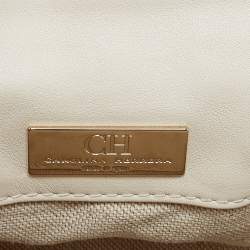 Pre Owned Carolina Herrera Mustard Quilted Leather Mini Bimba Shoulder Bag