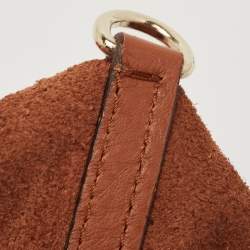 Carolina Herrera Brown Monogram Embossed Leather Matryoshka Tote