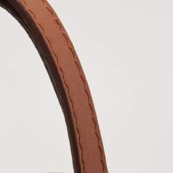 Carolina Herrera Brown Monogram Embossed Leather Matryoshka Tote
