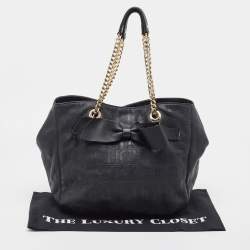 Pre Owned Carolina Herrera Black Leather Audrey Shoulder Bag