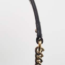 Pre Owned Carolina Herrera Black Leather Audrey Shoulder Bag