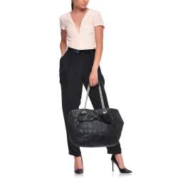 Pre Owned Carolina Herrera Black Leather Audrey Shoulder Bag