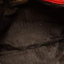 Carolina Herrera Orange Pebbled Leather Tassel Flap Shoulder Bag