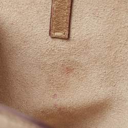 Pre Owned Carolina Herrera Gold Leather Mini Tote