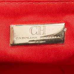 Pre Owned Carolina Herrera Black Quilted Leather Flap Chain Shoulder Bag