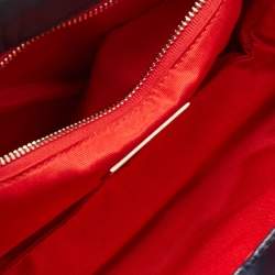 Pre Owned Carolina Herrera Navy Blue Quilted Leather Pushlock Flap Shoulder Bag