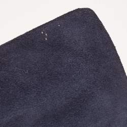 Pre Owned Carolina Herrera Navy Blue Quilted Leather Pushlock Flap Shoulder Bag