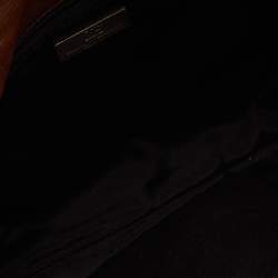 Pre Owned Carolina Herrera Brown Monogram Leather Audrey Shoulder Bag