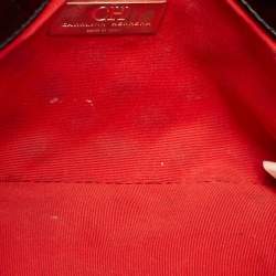 Pre Owned Carolina Herrera Black Quilted Patent Leather Flap Chain Shoulder Bag