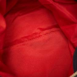 Pre Owned Carolina Herrera Black Monogram Embossed Leather Chain Bag