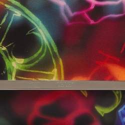 Pre Owned Carolina Herrera Multicolor Printed Fabric and Leather Metal Flap Top Handle Bag