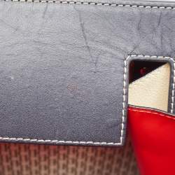 Carolina Herrera Multicolor Monogram Coated Canvas and Leather Patchwork Flap Tote