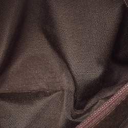 Carolina Herrera Grey Monogram Embossed Leather Bow Flap Chain Clutch  