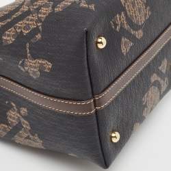 Carolina Herrera Black/Brown Monogram Coated Canvas and Leather Matryoshka Tote
