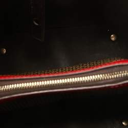 Carolina Herrera Dark Brown Monogram Coated Canvas and Leather Small Matryoshka Locked Tote