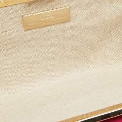 Carolina Herrera Pink Quilted Leather Frame Chain Clutch