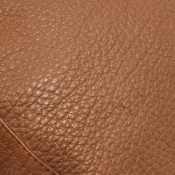 Pre Owned Carolina Herrera Brown Leather Tassel Chain Hobo