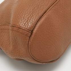 Pre Owned Carolina Herrera Brown Leather Tassel Chain Hobo