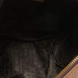 Pre Owned Carolina Herrera Brown Leather Tassel Chain Hobo