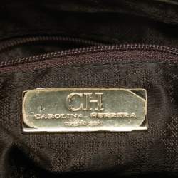 Pre Owned Carolina Herrera Brown Leather Tassel Chain Hobo