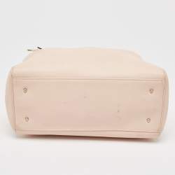 Carolina Herrera Light Pink Leather CH Charm Tote