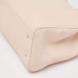 Carolina Herrera Light Pink Leather CH Charm Tote