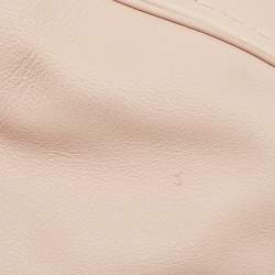 Carolina Herrera Light Pink Leather CH Charm Tote
