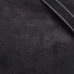 Pre Owned Carolina Herrera Black Nubuck and Leather Chain Flap Shoulder Bag