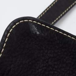 Pre Owned Carolina Herrera Black Nubuck and Leather Chain Flap Shoulder Bag